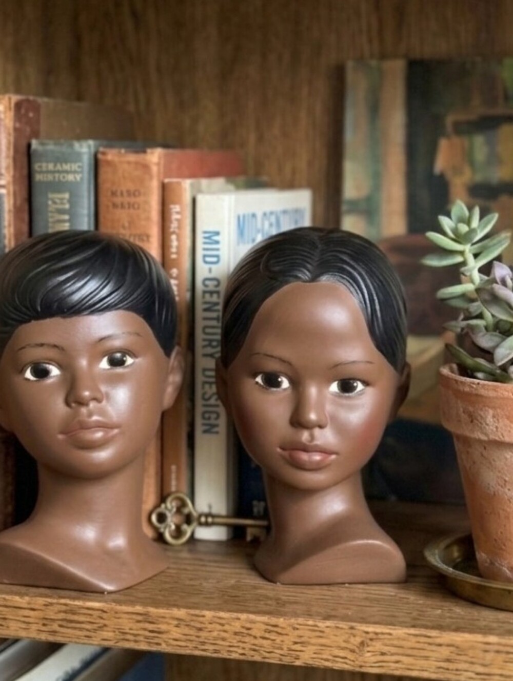 Vintage Hand-painted Boy & Girl Set
